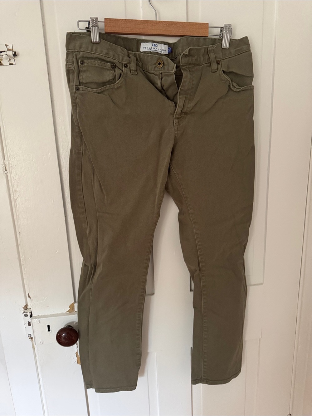 Slim Fit Men’s Jeans in Olive Green by D2